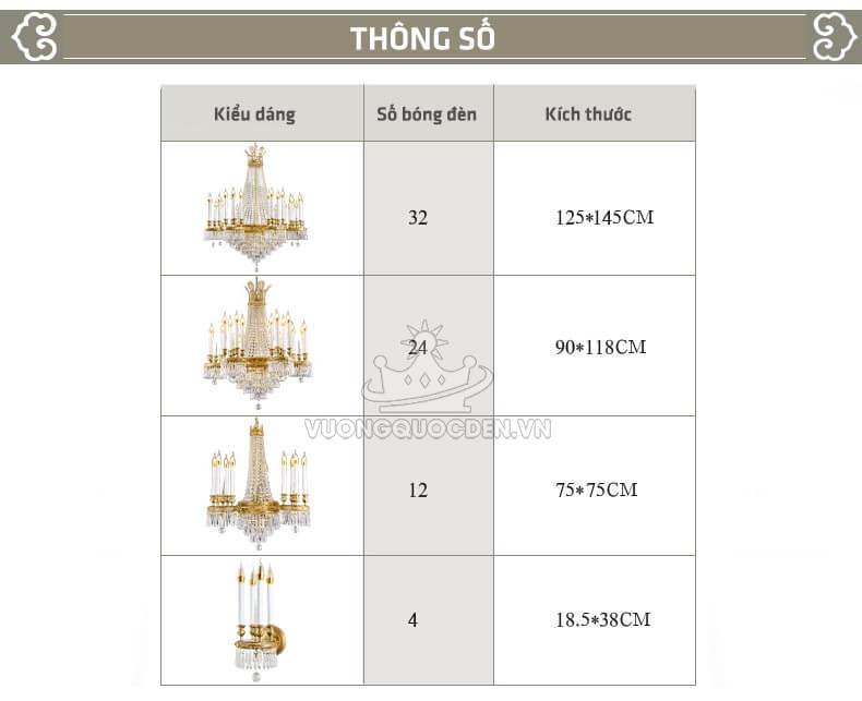 Đèn chùm trang trí nhập khẩu ABR186-5